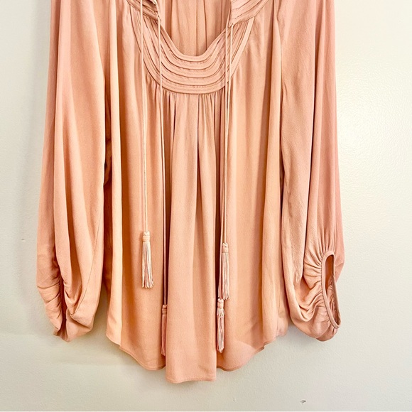Diane Von Furstenburg Peach Aquilina Blouse - Picture 6 of 13